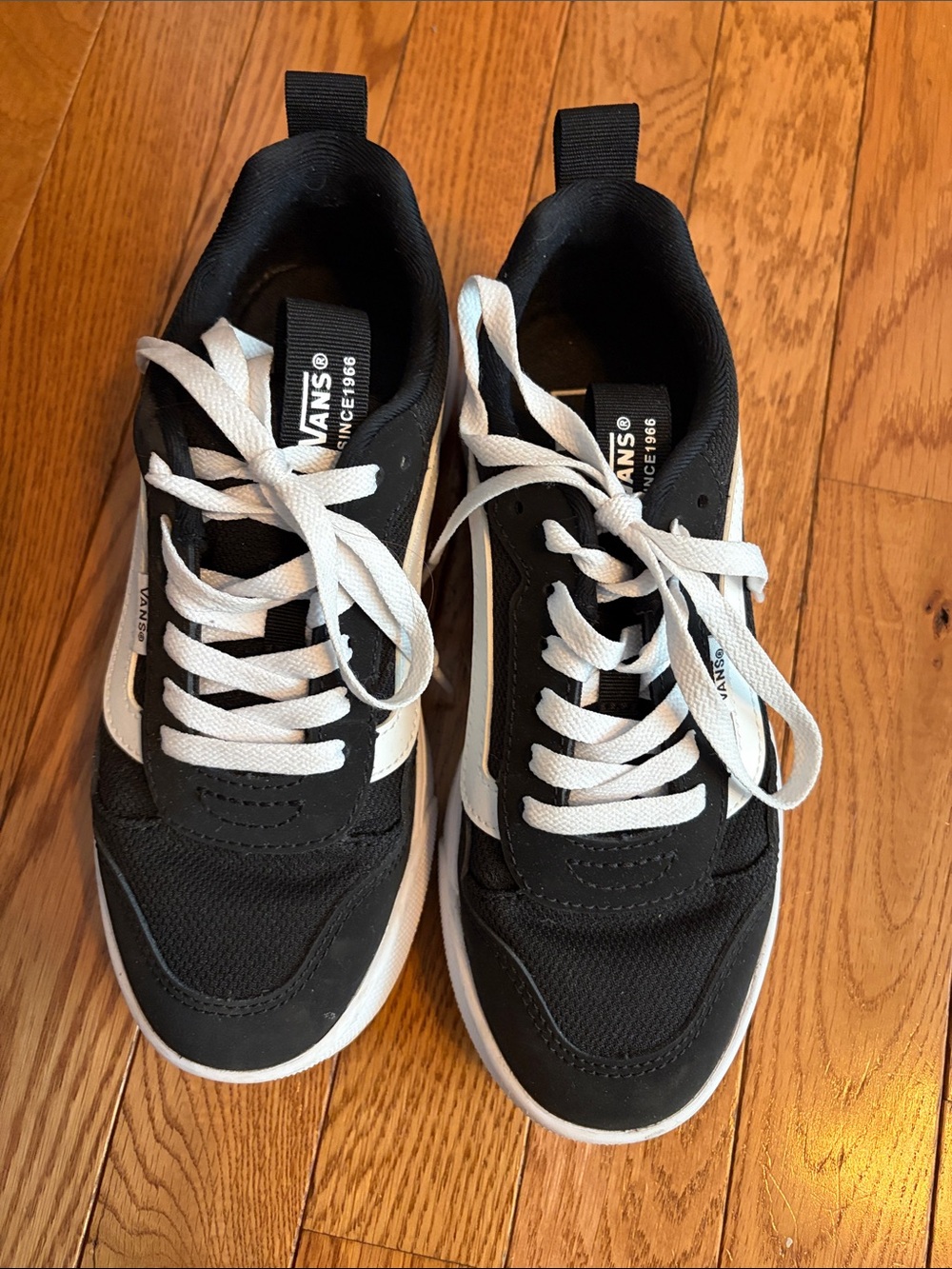 Vans Black & White Low-Top Skate Sneakers